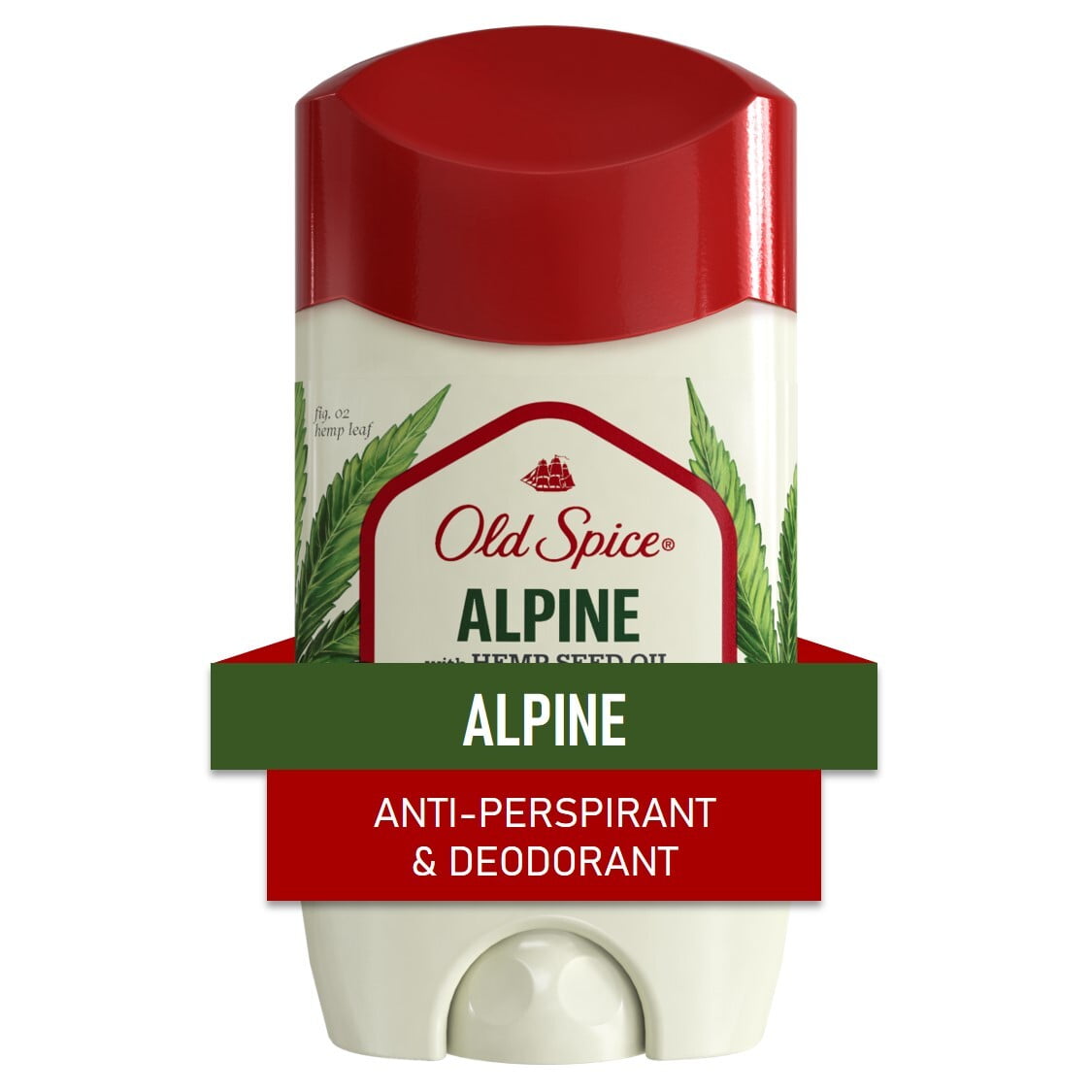 Old Spice Antiperspirant Deodorant, Alpine with Hemp Seed Oil 2.6 oz