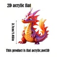 Wanlex Advent Calendar with 24 Pcs 2D Flat Acrylic Dragon Pendants, 24