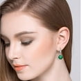 thumbnail image 4 of Emma Manor EM S925 Sterling Silver Birthstone Round 5A Cubic Zirconia Drop Dangle Earrings Women Jewelry, 4 of 7
