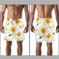 thumbnail image 3 of luoweisi Men's Beach Shorts Quick Dry Swim Trunks with Mesh Lining Daisy L, 3 of 5