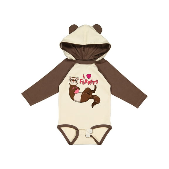 Inktastic I Love Ferrets Boys or Girls Long Sleeve Baby Bodysuit