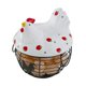 thumbnail image 1 of Cesta de almacenamiento de fresas Cesta de hierro forjado Cesta de cerámica para huevos Cesta de almacenamiento de frutas para sala de estar Cocina Decoración nórdica, 1 of 10