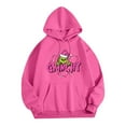 thumbnail image 5 of Christmas Hooded Sweatshirt Christmas Pullover Xmas Holiday Casual Long Sleeve Hoodie Hot Pink XXL, 5 of 5