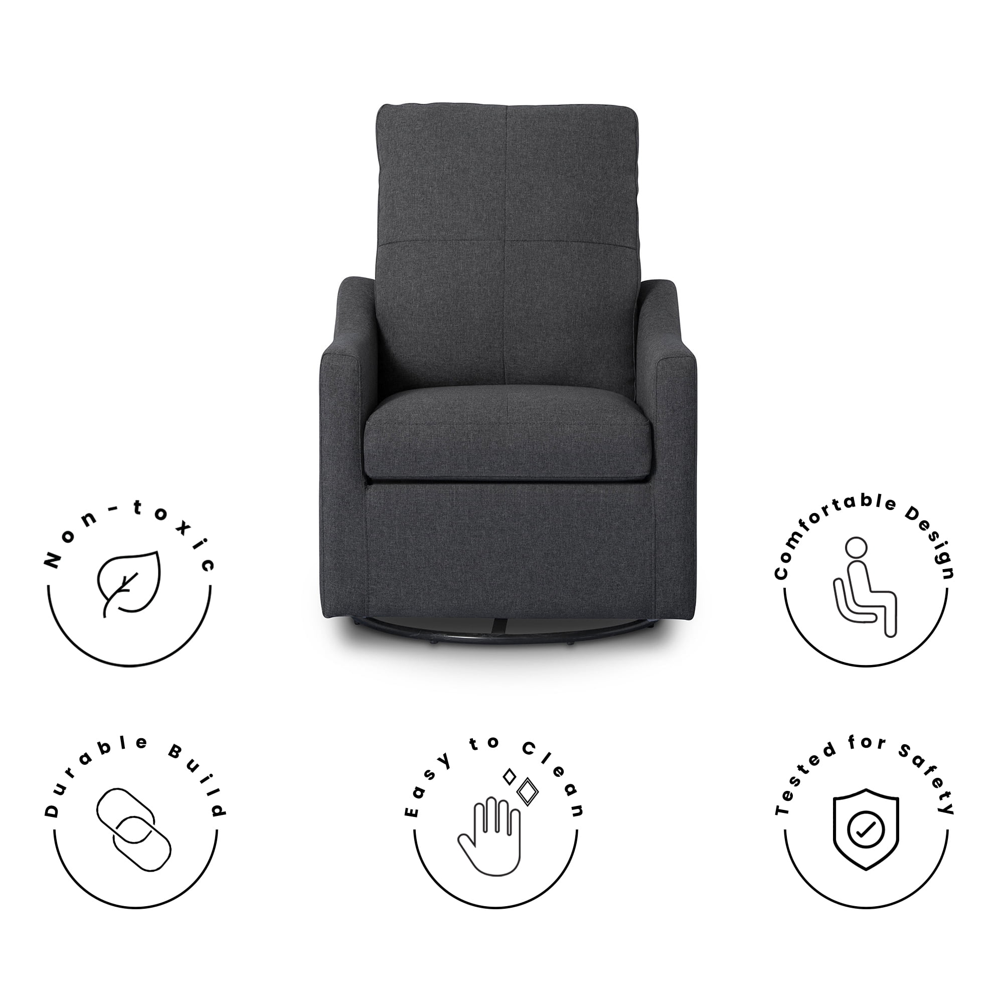 Delta children kenwood slim nursery glider swivel rocker chair new arrivals