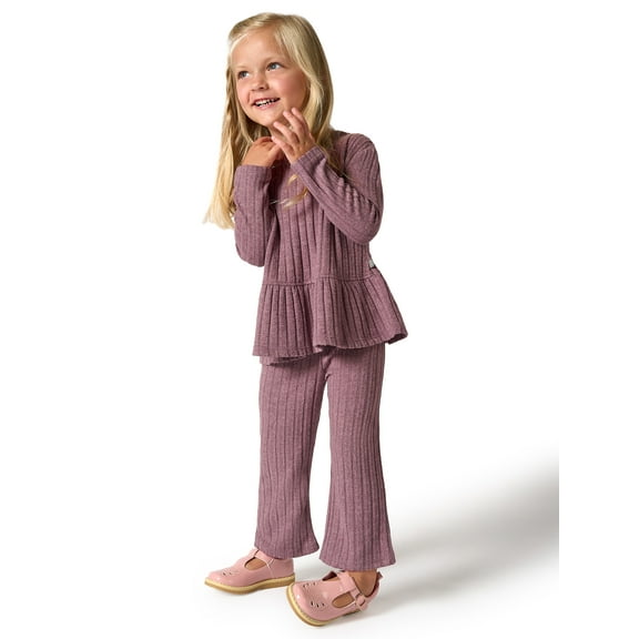 Modern Moments by Gerber Toddler Girl Peplum Top and Legging Outfit Set, Sizes 12M-5T