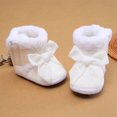thumbnail image 5 of SYNPOS Infant Toddler Baby Girl Bow Winter Fleece Booties Anti-slip Newborn Snow Shoes, 5 of 6