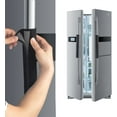 thumbnail image 4 of Casewin Refrigerator Door Handle Cover Kitchen Appliance Decor Handles Anti Skid Protector Gloves for Fridge Oven Keep Off Fingerprints,Liquid,Oil Stain,Food Spot,2 Pieces (15.7"*5.5", Black), 4 of 9