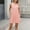 Orange, variant on TAGOLD Womens Short Sleeve V Neck Dress Solid Color With Pockets Summer