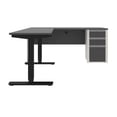 thumbnail image 4 of Bestar Connexion Power Adjustble L-Shaped Table in Slate and Sandstone, 4 of 8