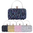 thumbnail image 4 of Bolso de Mano de Boda para Mujer Bolso de Noche con Lentejuelas y Diamantes de Imitación Bolso de Fiesta de Cóctel con Cuentas de Cristal Vintage, 4 of 5