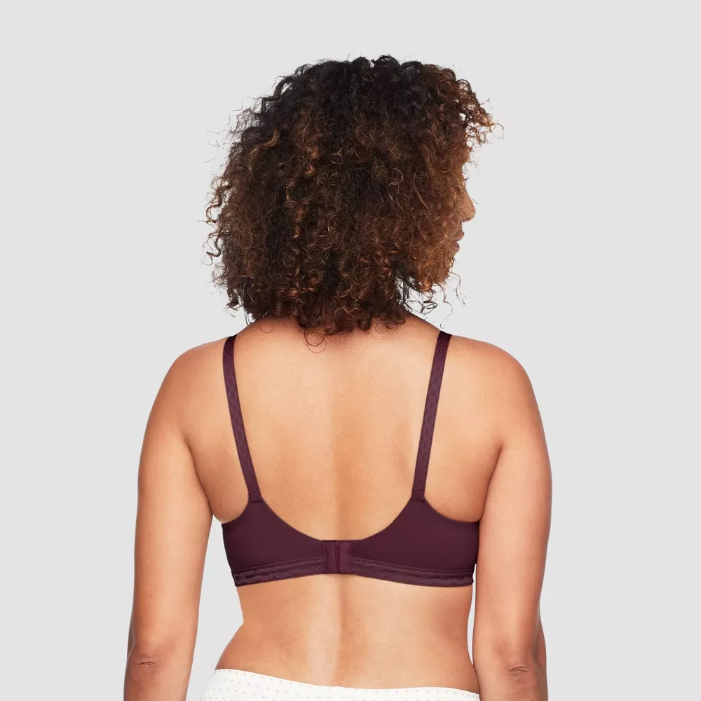 Warners® Simply Perfect® Super Soft Wireless Lightly Lined Comfort Bra, Wine Red, 38D