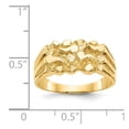 thumbnail image 3 of 14K Yellow Gold Ring Band Themed Nugget, Size 6, 3 of 5