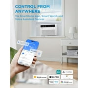 Midea 8,000 BTU Window Air Conditioner, Smart Inverter, Cools Up To 350 Sq Ft, Remote, Wi-Fi and Alexa, White