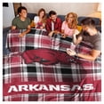 thumbnail image 2 of Pegasus Arkansas Razorbacks 66" x 95" Oversized Plaid FAN-mily Ultra Cozy Blanket, 2 of 2