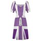 thumbnail image 5 of Bandera del Jubileo de Platino (Púrpura) Vestido de manga corta Vestidos de noche Vestidos de noche para mujer Vestido de fiesta 2025 2025, 5 of 7