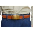 thumbnail image 2 of Marshal Men's Genuine Leather Ratchet Dress Belt With Automatic Buckle Tan Buckle2, 46", 2 of 9
