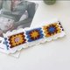 thumbnail image 4 of Diadema pequeña de lana fresca con accesorios para el cabello de borde ancho de encaje, diadema retro tejida para mujer con diadema de encaje hueco, diadema de moda, 4 of 6
