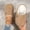 Yellow, variant on JUSLIO Womens House Slippers, Indoor House Slippers Open Toe Slides Slip On Fuzzy Plush Flat Sole Non Slip Slippers Black