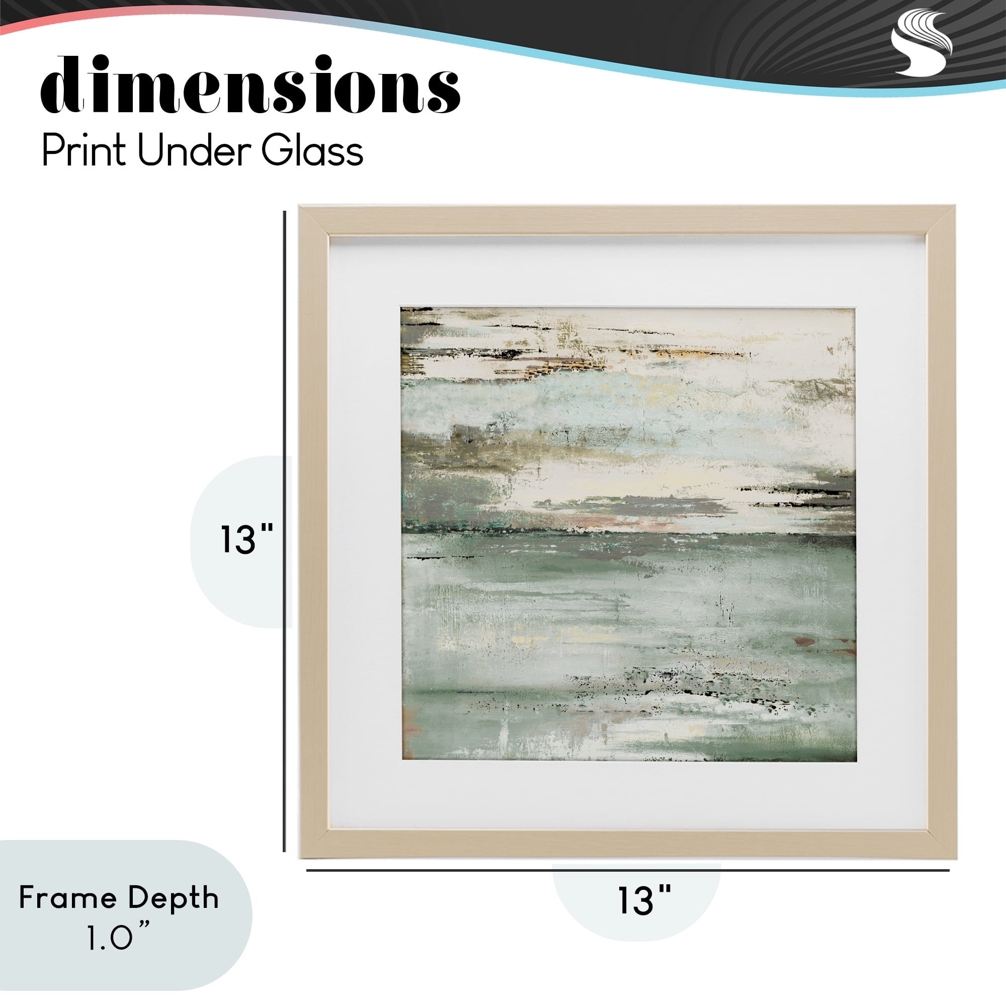 Stupell Industries The Seafoam Ones Abstract Birch Framed Print Under Glass, design by Patricia Pinto