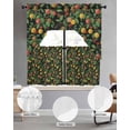 thumbnail image 2 of Lemons Swag Kitchen Curtains Sets for Windows 24 Inch Length, Summer Botanical Watercolor Elegant Pastoral Short Window Curtain Panels Swags Valances and Tiers 3 Piece Set for Cafe/Dining Room, 2 of 5