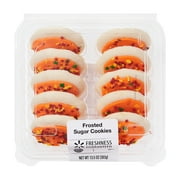 Angle View: Freshness Guaranteed Harvest Orange Frosted Sugar Cookies, 13.5 oz, 10 Count