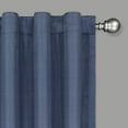 thumbnail image 2 of Eclipse Draft Stopper Room Darkening Fleece Lined Rod Pocket, Single Curtain Panel, Blue, 40" W x 84" L, 2 of 6