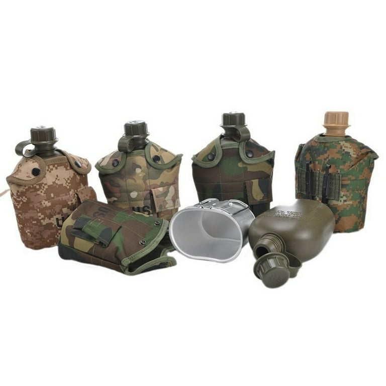 Windfall Military Water Canteen, 1L Army Military Water Bottle