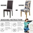 thumbnail image 5 of Chair Covers for Dining Room Set of 4,Stretch Spandex Parsons Chair Slipcovers 4 Pack,Removable Washable Chair Protector for Kitchen,Diner,Party,Wedding, 5 of 5