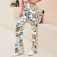 thumbnail image 2 of Top-kevin Guinea Pigs Colorful Yoga Pants Women Wide Leg Pants Casual High Waisted Straight Lace Up Lounge Sweatpants, 2 of 14