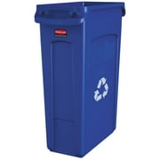Rubbermaid Commercial Products SLIM JIM 23 Gallon Vented Recycling Container , Blue