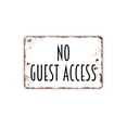 thumbnail image 1 of (Metal de aluminio) Letrero de metal con texto "No Guest Access" (Sin acceso para invitados), estilo rústico, moderno y contemporáneo, para pared, tamaño: 16 x 12 pulgadas, 1 of 4