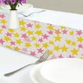 thumbnail image 4 of Yayeee Table Runner 90 inches Long Home Kitchen Dinning Party Decoration, White Stars Pattern, 4 of 7