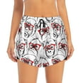 thumbnail image 2 of Vsdgher Monkey Print Women's Running Double Layer Shorts High Waisted with Pockets Elastic Yoga Workout Athletic Gym Sports, 2 of 8