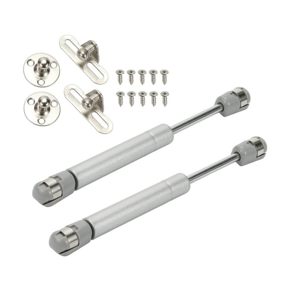 Unique Bargains 2Set 7.5inch 25Lbs/110N Silver Tone Lift Supports Struts Shocks Gas Spring with Bracket Ball Stud for RV