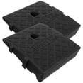 thumbnail image 1 of GETAJGHSD 2Pcs Driveway Curb Ramp for Cars and Motorcycles Anti-Slip Plastic Black Triangular Wedge, 1 of 5
