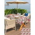 thumbnail image 4 of Outdoor Tablecloth with Umbrella Hole and Zipper, Pink Spring Floral Rectangle Table Cloth 60x102 Inch Waterproof Tablecloth, Vintage Summer Botanical Picnic Table Cover for Patio Camping, 4 of 7