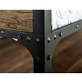 thumbnail image 4 of Twin Over Twin Rustic Metal and Wood Bunk Bed in Brown, 4 of 6
