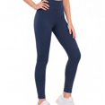 thumbnail image 3 of Resicozy Girls Leggings with Pockets Athletic High Waisted pant Workout Active Dance Running Yoga Pants for Kids3-12 Years Navy 150, 3 of 8