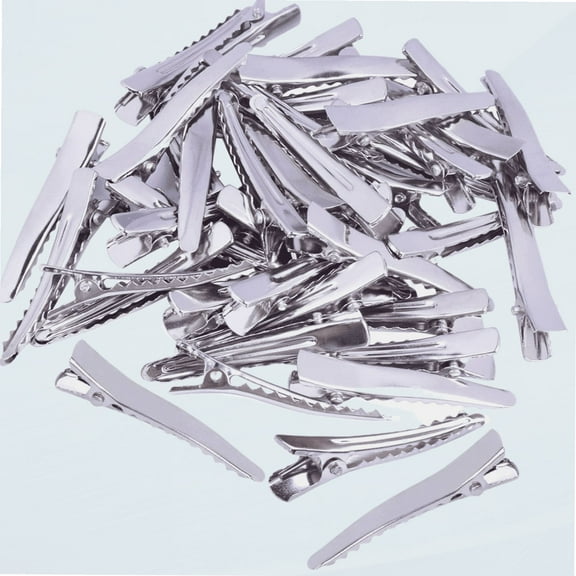 100 Pieces 45 mm Metal Alligator Hair Clips Pins with Teeth