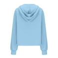 thumbnail image 3 of TOWED22 Women's Half Zip Oversized Sweatshirts Long Sleeve Hoodies Casual Sweaters(Light Blue,S), 3 of 7