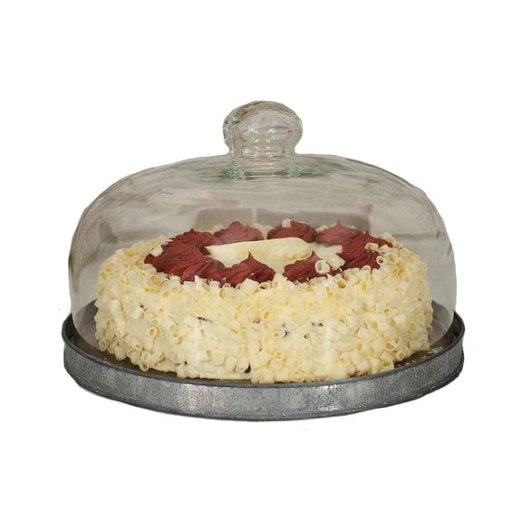 Vintage Dessert Cloche with Base – Elegant Cake and Pastry Display Dome