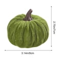 thumbnail image 4 of Fall Decor,Fall Decorations for Home,Velvet Pumpkins Decoration Artificial Fake Pumpkins,3IN Fabric Wrapped Pumpkin Ornaments for Home Kitchen Farmhouse(Green), 4 of 6