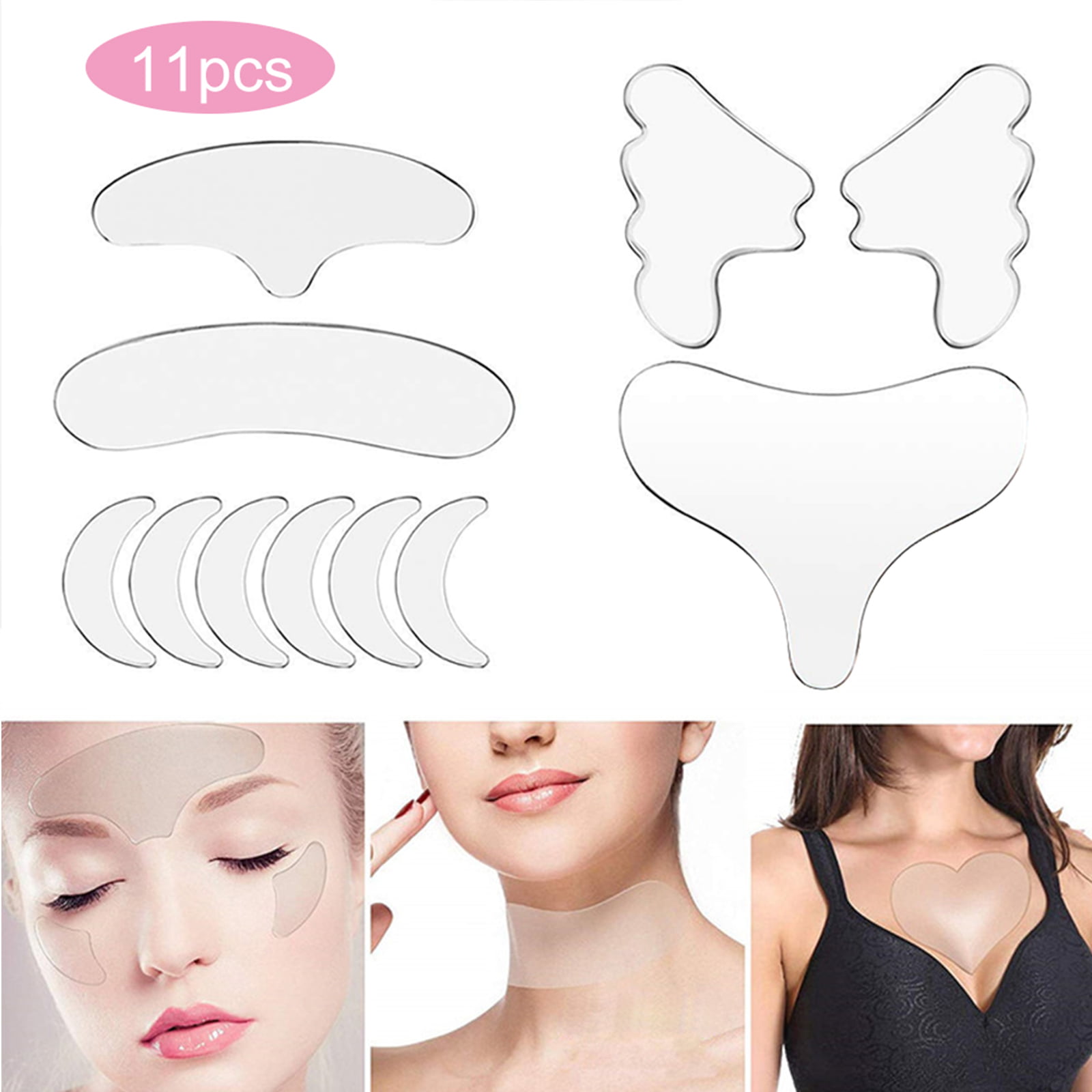 Silicone Anti-Wrinkle Forehead Pads Anti skin Ageing Transparent Crystal Pad 