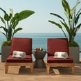 thumbnail image 5 of ARDEN Foam Outdoor Double Welted Chaise Lounge Cushion, 21 x 72, made with ProFoam, Rain-proof, Fade Resistant, Chili Pepper Red Woven Solid, 5 of 9