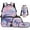 Cute Axolotl, variant on Pzuqiu Underwater Axolotl Kids Backpack 17 Inch School Backpack for Girls 4 piece Backpacks with Lunch Box Pencil Bag Water Bottle Holder Lightweight Bookbag for Middle School