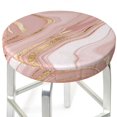 thumbnail image 3 of Bingfone13 Inch Padded Round Bar Stool Cover Cushion With Elastic Fabric Round Chair Seat - Rose Gold Glitter Splatter, 3 of 7