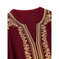 thumbnail image 6 of Moroccan Embroidered Kaftan Abaya Dresses for Women Batwing Sleeve Caftan Loungewear Maxi Beach Tunic Plus Size Africa Robe Casual Summer Outfis, 6 of 9