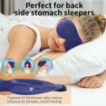 thumbnail image 2 of Sparklane - Sleep Mask for Back and Side Sleeper, Block Out Light, Luxury Sleeping Eye Mask of 3D Night Blindfold, Zero Pressure Breathable Travel Eye Cover Blue, 2 of 13