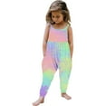 thumbnail image 4 of 4-5 Years Toddler Girl Clothes Baby Girls Summer Sleeveless Clothing One Piece Halter Romper Jumpsuit 1-6T Purple B, 4 of 5