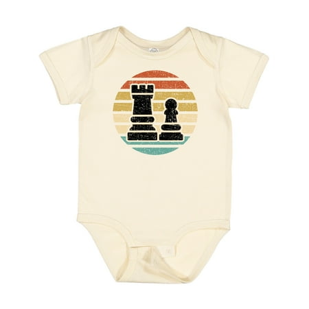 

Inktastic Chess Player Retro Sunset Gift Baby Boy or Baby Girl Bodysuit